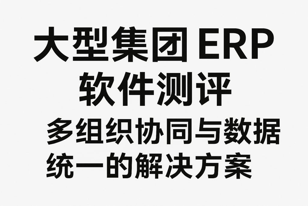 大型集团 ERP 软件测评：多组织协同与数据统一的解决方案